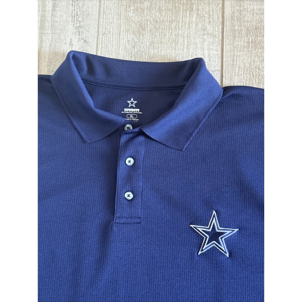 NFL Dallas Cowboy's Short Sleeve Polo Shirt Left Side Star Logo Men's Size-XL - Picture 2 of 7